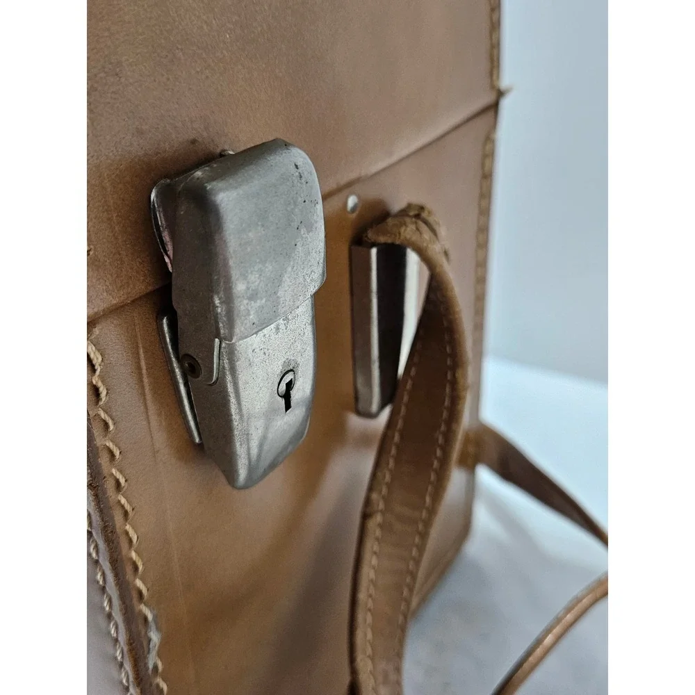 Vintage Hasselblad Leather Camera Case Brown Hard Shell Shoulder Bag